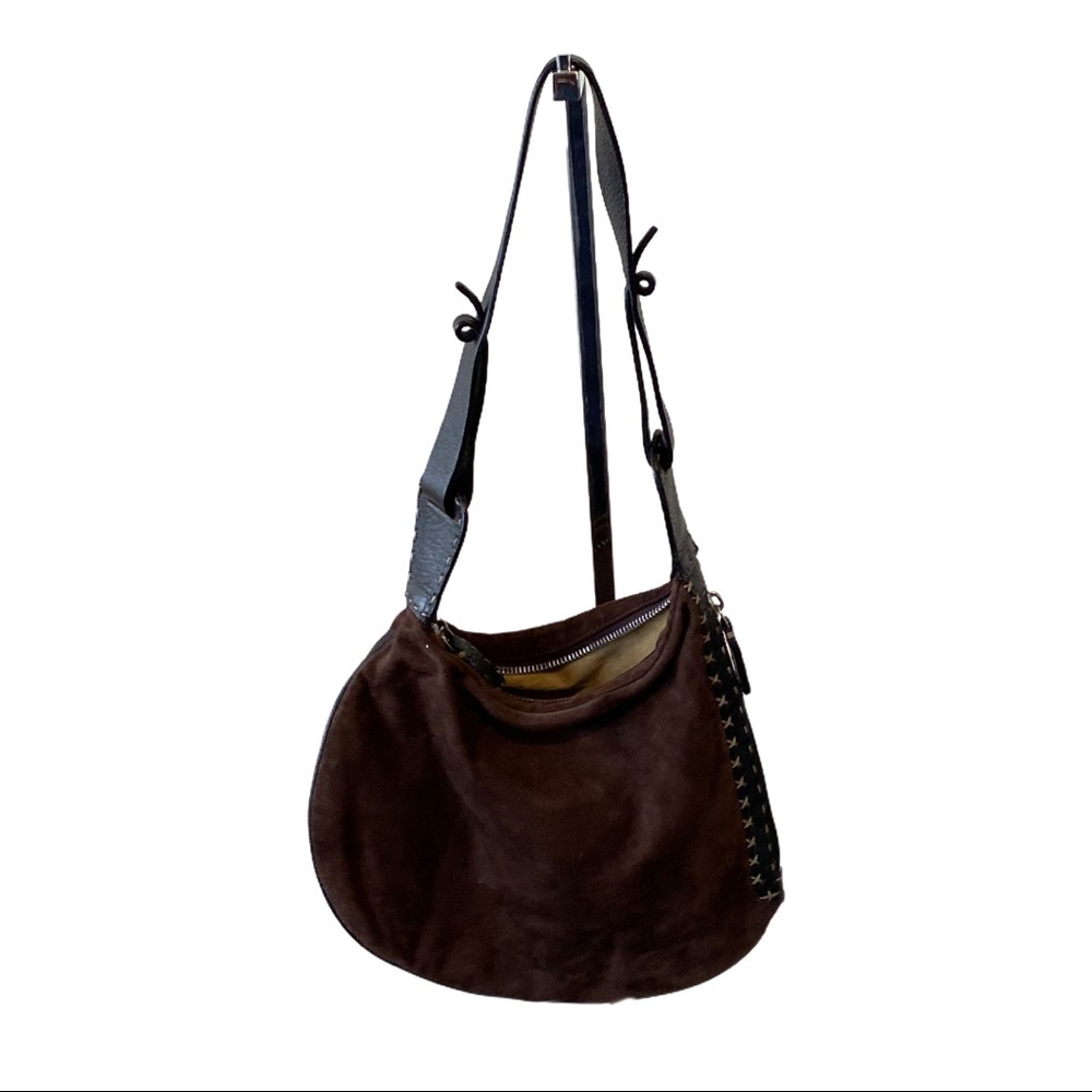 Fendi vintage suede embroidered saddle bad - Picture 3 of 5